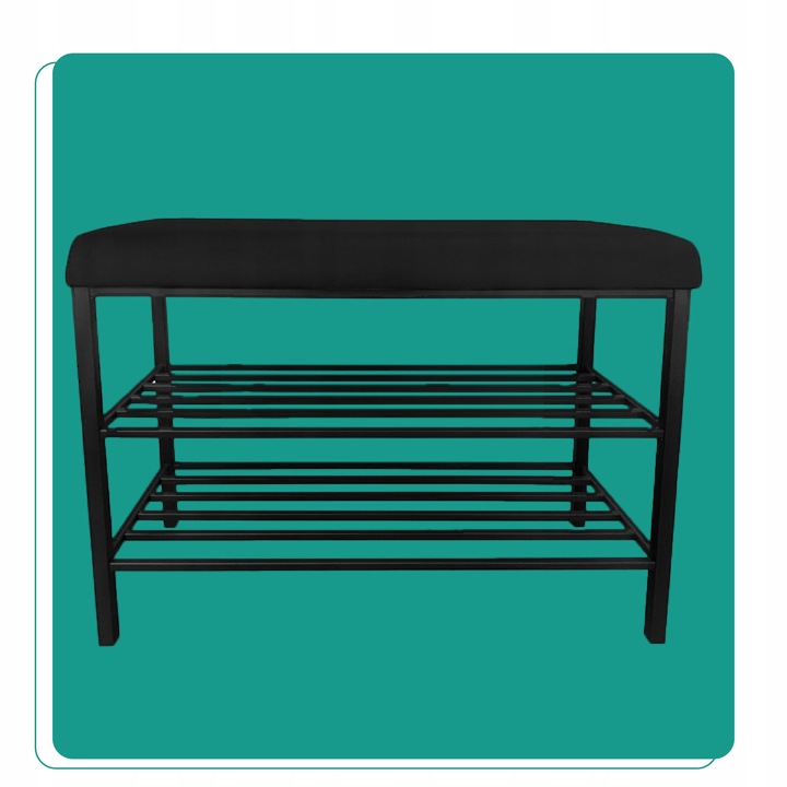 Szafka SMART na buty Regał Półka stelaż czarny MG19 z siedziskiem