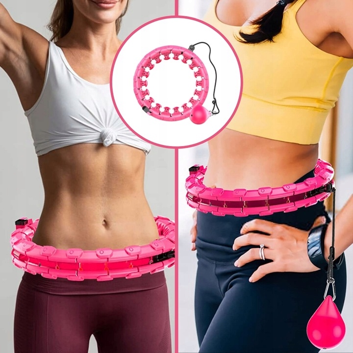 HULA HOP Z OBCIĄŻENIEM ODCHUDZAJĄCE KOŁO Z WYPUSTKAMI MASAŻER OBCIĄŻNIK