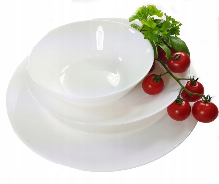 SERWIS OBIADOWY IKEA OFTAST 48 SZT TALERZE 12 OSÓB TALERZYKI MISKI MISECZKI