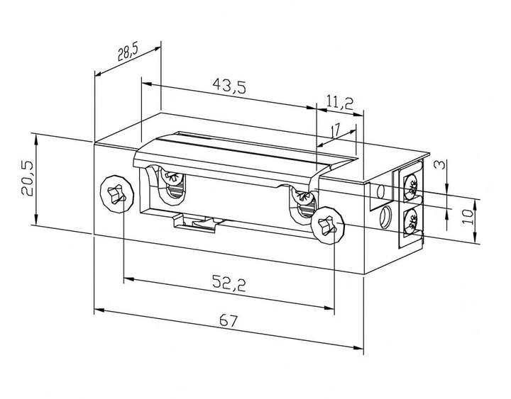 ELEKTROZACZEP VIDOS R5 do wideodomofonu 5TECH VIDOS COMMAX 12V 260mA