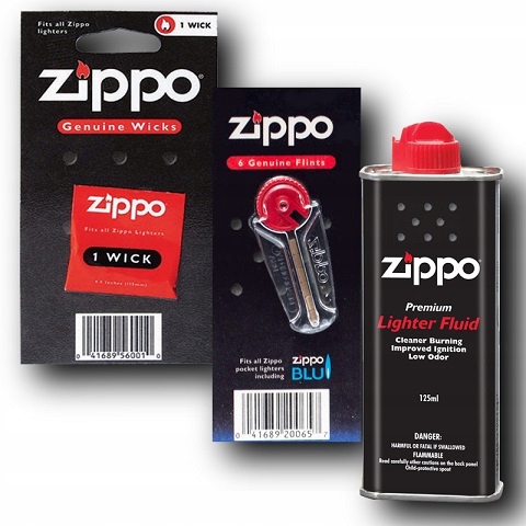 ZIPPO ZESTAW ORYGINALNY - BENZYNA + KNOT + KAMIENIE Akcesoria