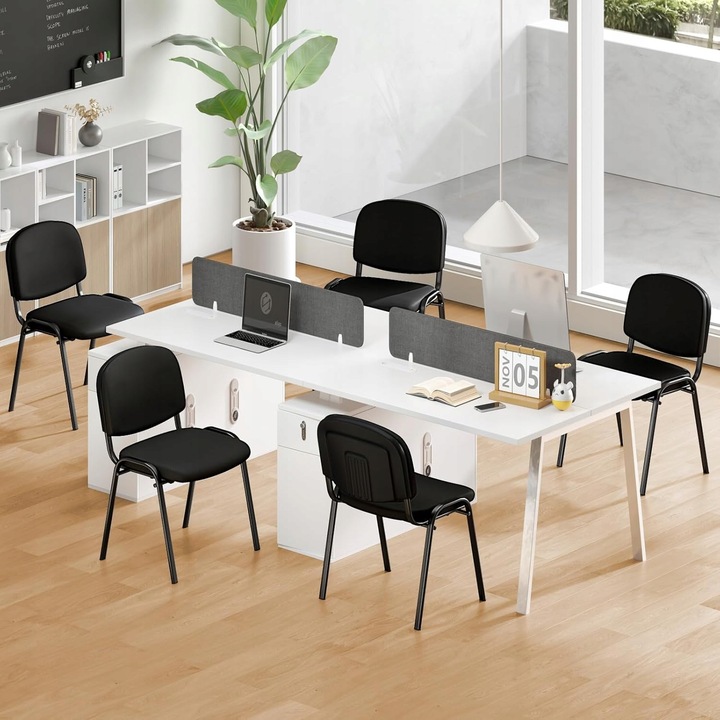 Krzesło konferencyjne ISO Black Czarne do biura, sali, poczekalni