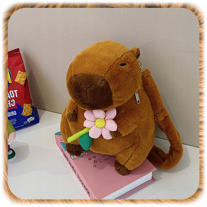 PLECAK PLUSZOWY KAPIBARA PLECACZEK CAPYBARA DO PRZEDSZKOLA SZKOŁY MASKOTKA