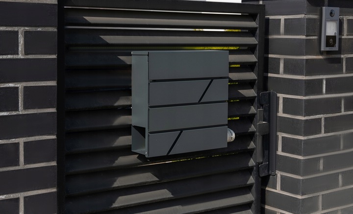 Skrzynka na Listy Pocztowa Gazety Pocztę Duża Listowa A4 Antracyt do Domu