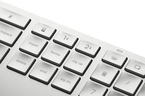 BEZPRZEWODOWA PROGRAMOWALNA KLAWIATURA HP 970 SREBRNA QWERTZ__NOWA__