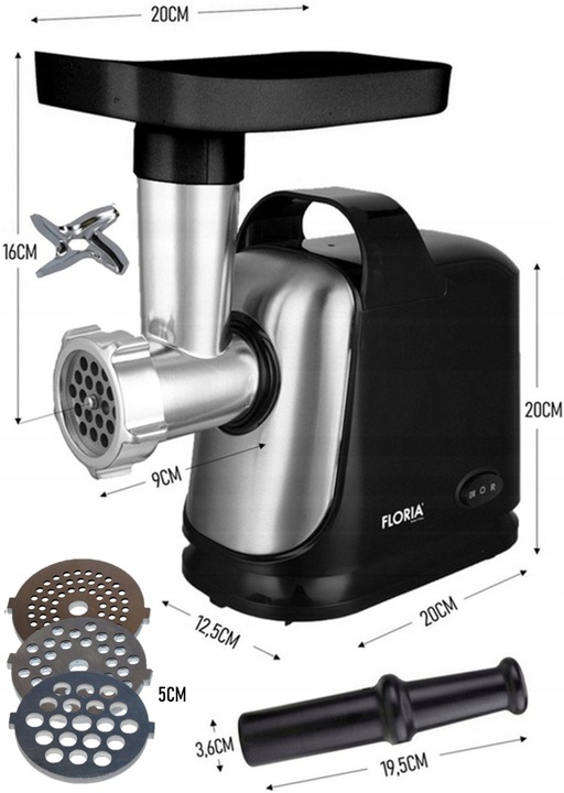 MASZYNKA DO MIELENIA MIĘSA ELEKTRYCZNA REWERS 3 SITA KIEŁBASY KEBBE