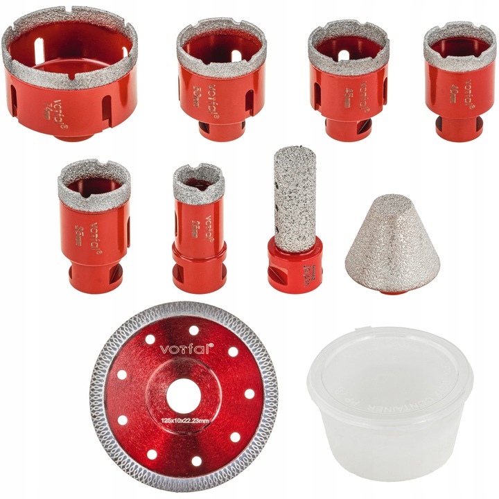 WIERTŁA WIERTŁO DIAMENTOWE OTWORNICE DO GRESU 20-74 MM OTWORNIC TARCZA GRES