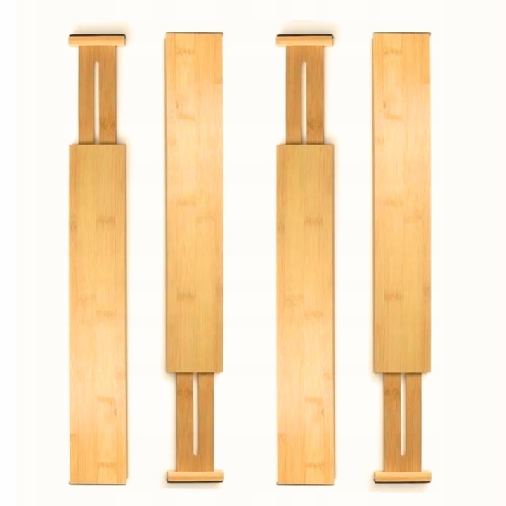 Przegrody do szuflad rozsuwane bambusowe organizer separator