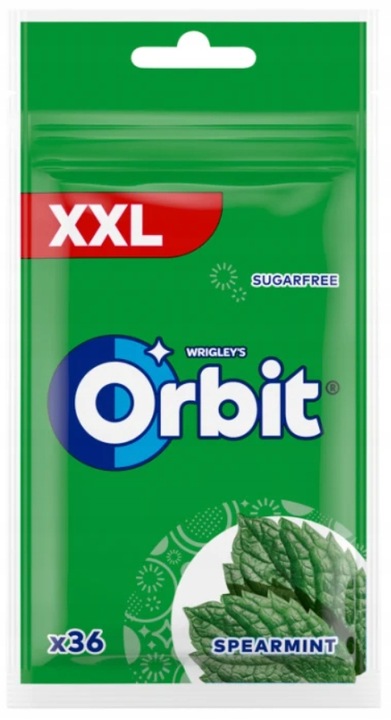 4 x Orbit Spearmint XXL Guma do żucia bez cukru 50 g