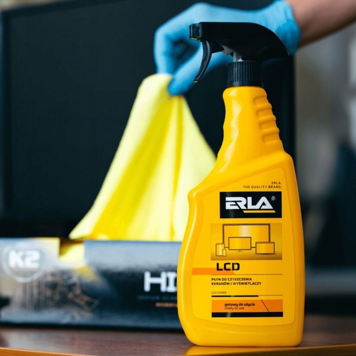 ERLA PŁYN DO CZYSZCZENIA EKRANÓW LCD MONITORÓW MATRYC LED bez smug 750ML