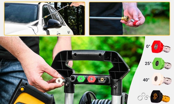 Myjka ciśnieniowa pompa mosiężna 3200W Indukcja 350bar ZESTAW PRO