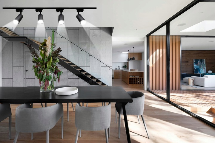 Zestaw Szynoprzewód Szyna 1m + 4x Lampa GU10 LED Oświetlenie szynowe