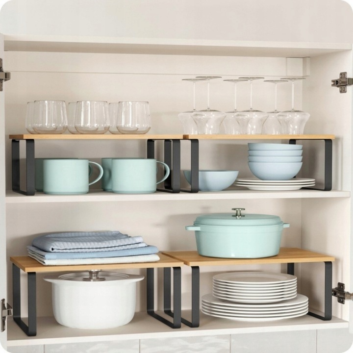 Zestaw 2 szt półek na przyprawy kubki talerze do kuchni łazienki na