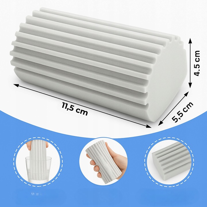 MAGICZNE GĄBKI do Kurzu Luster Szkła Naczyń Mebli Damp Usuwa Brud 4