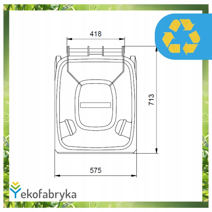 Pojemnik na śmieci 240l odpad ZMIESZANE Kosz WEBER Najwyższa Jakość CZARNY