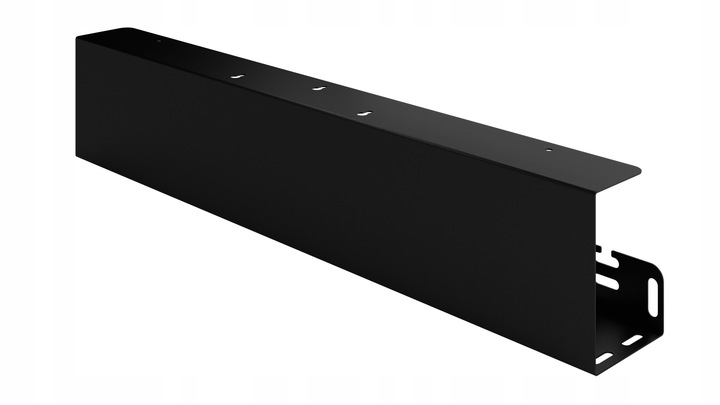 Organizer Uchwyt Maskownica do Kabli pod Biurko 59 cm Metal Czarny Stalflex