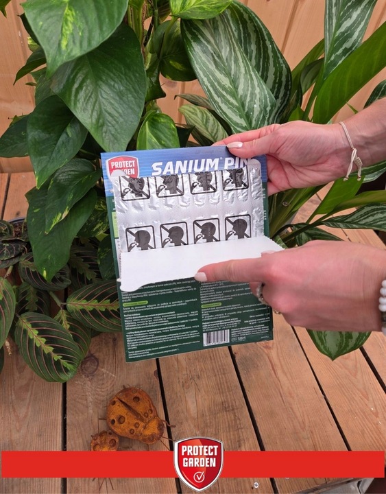 SANIUM PIN 2w1 Pałeczki Owadobójcze + Nawozowe na Ziemiórki Tarczniki