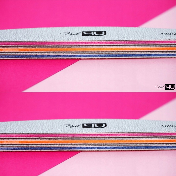 Pilnik do paznokci NAIL4U Łódka Gradacja 180/240 Zestaw 25 sztuk