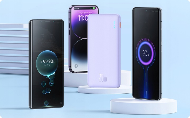 BASEUS POWER BANK Z SZYBKIM ŁADOWANIEM 10000MAH 20W USB-C USB-A BEZPIECZNY