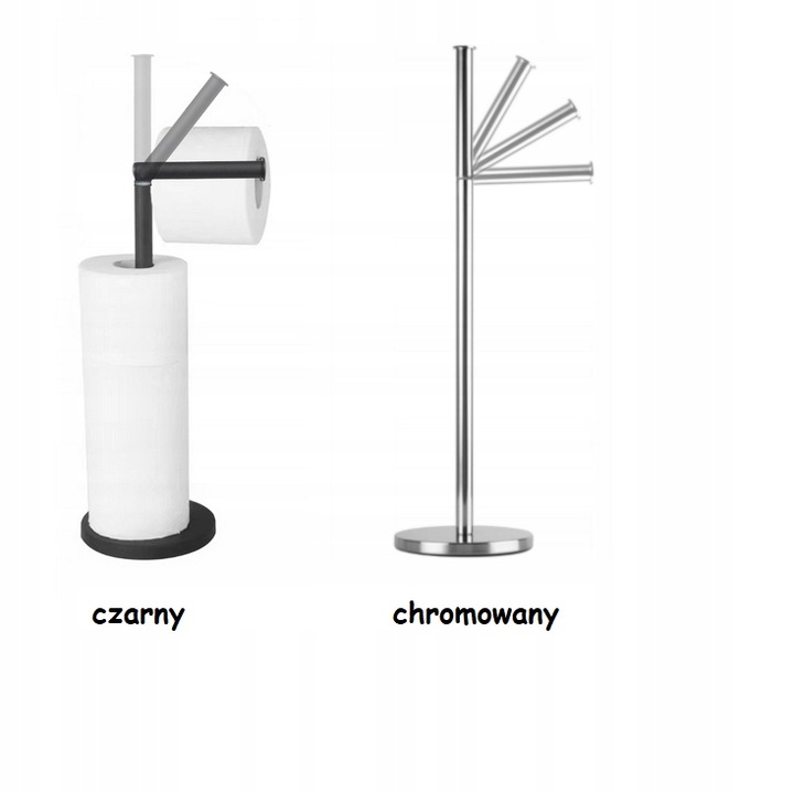 STOJAK NA ZAPAS PAPIERU TOALETOWEGO WIESZAK UCHWYT