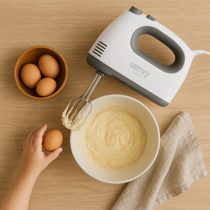 MIKSER RĘCZNY 750W 5 BIEGÓW TURBO Robot kuchenny 4 mieszadła długie