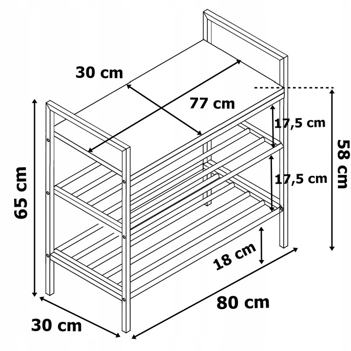 ORGANIZER STOJAK NA BUTY SZAFKA PÓŁKA REGAŁ RUSTYKALNY DO PRZEDPOKOJU