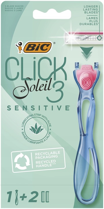 BIC CLICK 3 SOLEIL SENSITIVE MASZYNKA DO GOLENIA DLA KOBIET + 6 WKŁADÓW