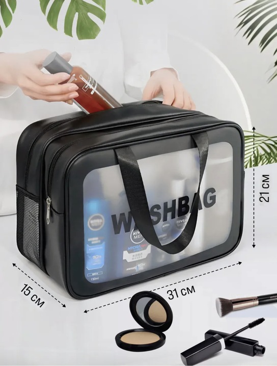 Podwójna Kosmetyczka Podróżna Organizer Podróżny Damska Męska Duża Pojemna
