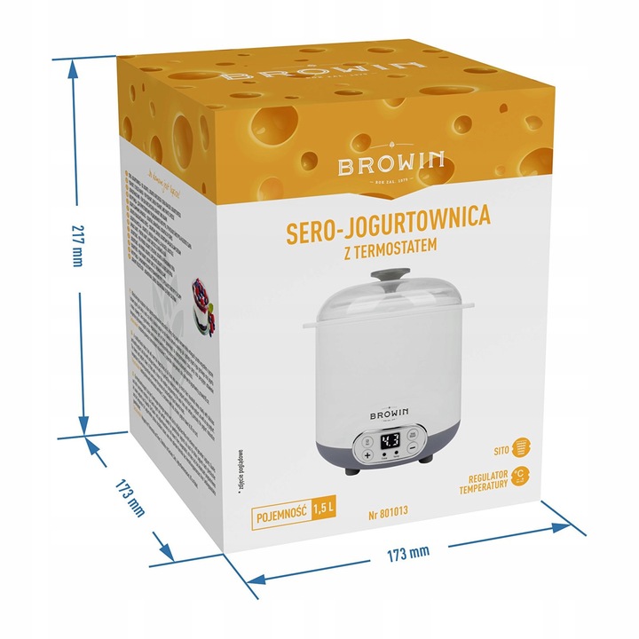 SERO-JOGURTOWNICA Z TERMOSTATEM BROWIN 1,5l 801013