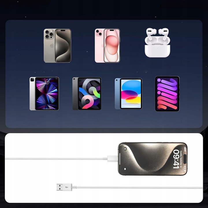 ZESTAW | SZYBKA ŁADOWARKA SIECIOWA USB TYPE-C + KABEL TYPE C | PD20W 3000mA