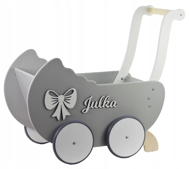 drew WÓZEK DLA LALEK + IMIĘ dekory POŚCIEL stopery