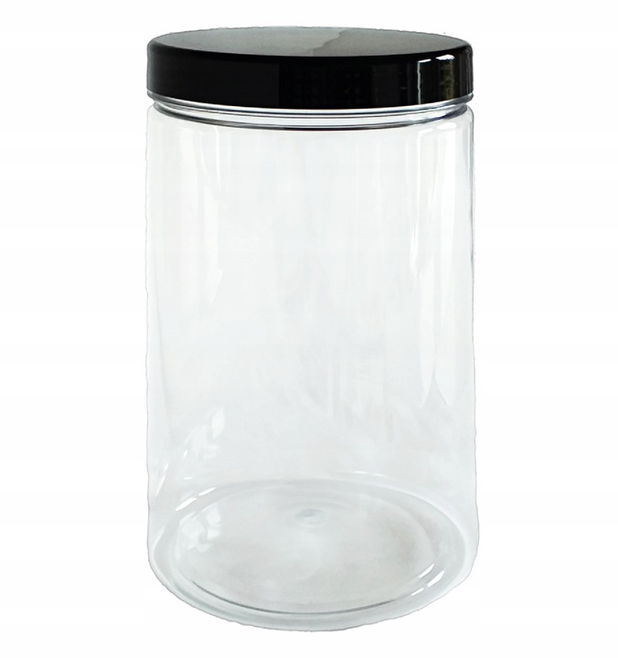 6szt pojemnik na żywność 1250ml słoik PET na produkty sypkie zestaw 1,25l