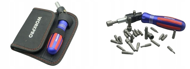 ZESTAW 24 BITÓW Z GRZECHOTKĄ WORKPRO W021183 PREZENT DLA NIEGO