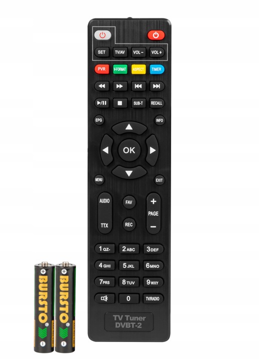 TUNER DEKODER DVB-T2 TV NAZIEMNEJ FULL HD HDMI USB PILOT BATERIE