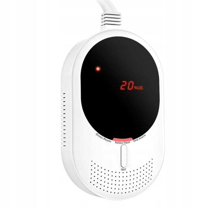 Czujnik Detektor Tlenku Węgla Czadu Gazu CERTYFIKOWANY LCD z WIFI