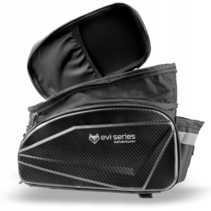 SAKWA ROWEROWA na bagażnik ROWER DUŻA Sztywna TORBA POJEMNA EVI + Pokrowiec