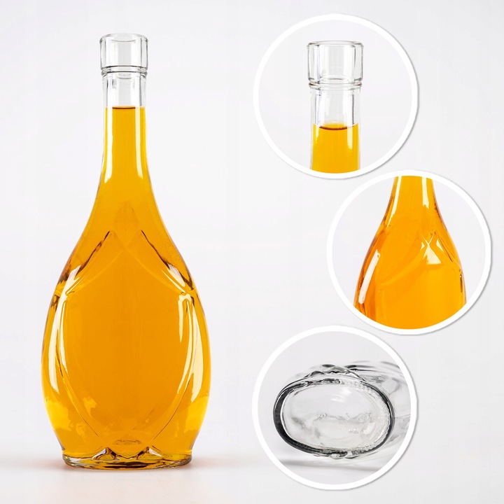 5x BUTELKA ICONA 500 ml NA NALEWKI WINO BIMBER WÓDKĘ SOKI LIKIERY Z KORKIEM