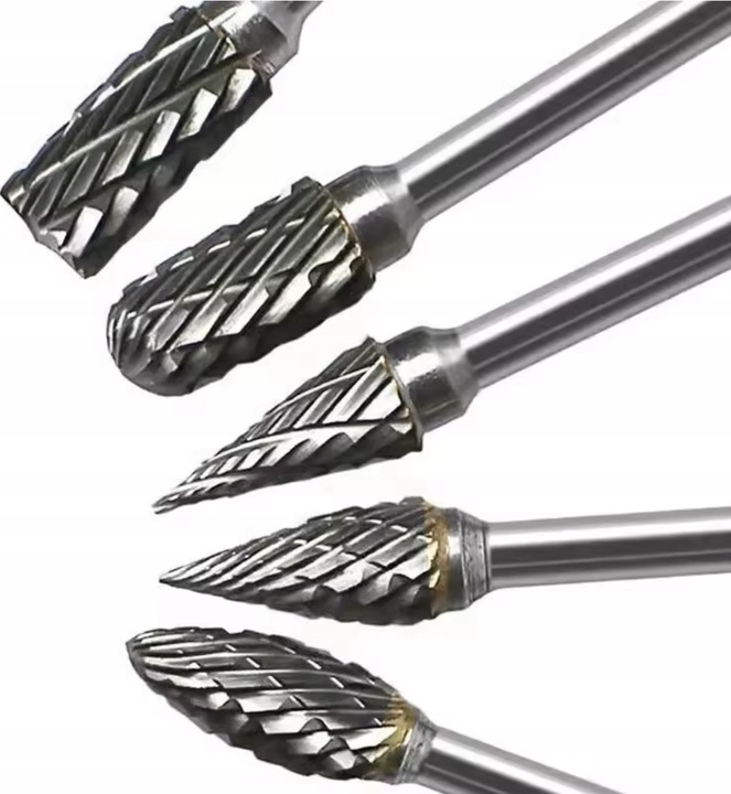 FREZY TRZPIENIOWE DO METALU 10SZT Z WĘGLIK WOLFRAMU Z WĘGLIKA