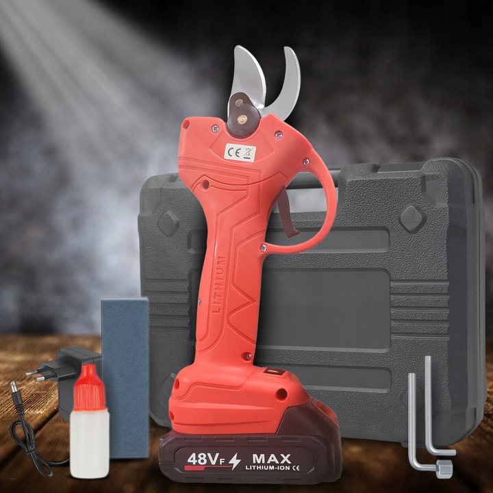 SEKATOR AKUMULATOROWY Ogrodowy Elektryczny Nożyce do Gałęzi Li-Ion 48V