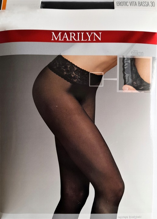 Rajstopy Marilyn EROTIC VITA BASSA 30DEN NERO 4/L