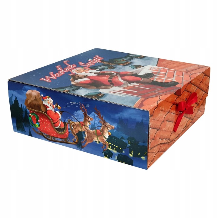 50 SZT - 1 SZT 15,85 ZŁ NETTO PUDEŁKO PREZENTOWE 34x35x13 CM MIKOŁAJ 1614