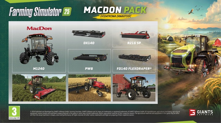 FARMING SIMULATOR 25 I DLC MacDon I PS5 I PL + GRATIS