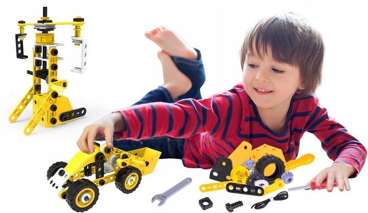 Klocki konstrukcyjne dla dzieci MEGA KONSTRUKTOR duży zestaw elementów