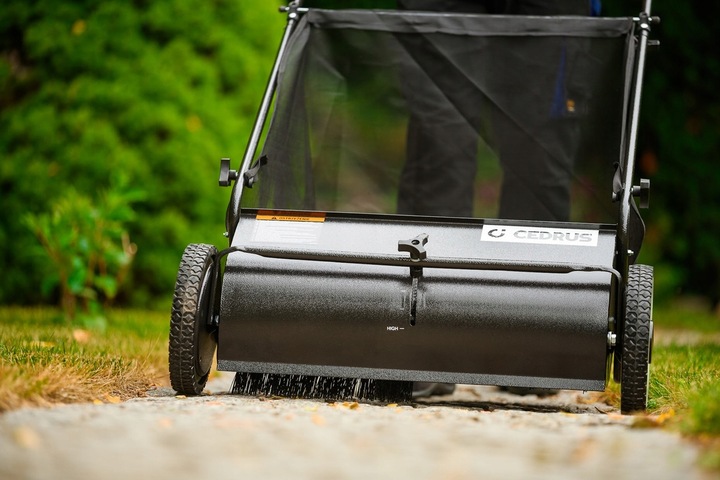 CEDRUS SP31110 ZBIERACZ ZAMIATARKA DO TRAWY LIŚCI Z KOSZEM 66cm