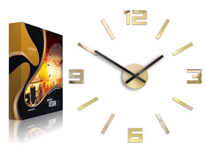 Zegar ścienny ARABIC ZŁOTE LUSTRO 50cm JAKOŚĆ -DIY