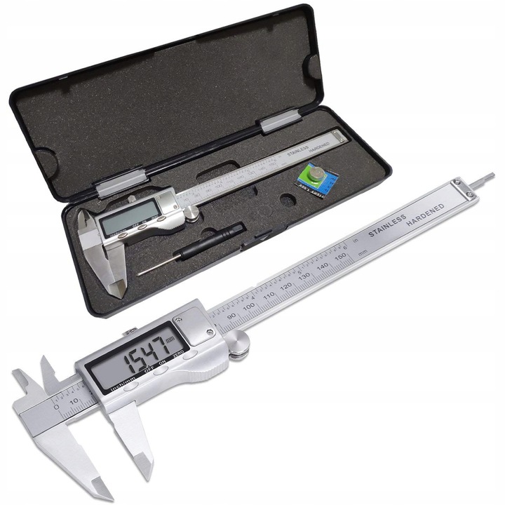 SUWMIARKA ELEKTRONICZNA ZE STALI NIERDZEWNEJ WYŚWIETLACZ LCD,