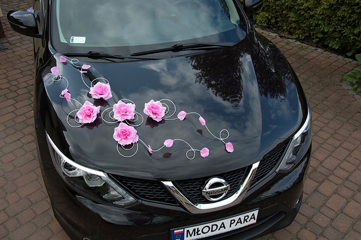 Dekoracja samochodu ozdoby na auto do ślubu A24