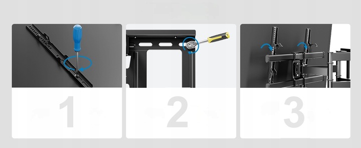 Extra Mocny Obrotowy Uchwyt do Telewizora Wieszak TV 32-90 cali Uniwersalny