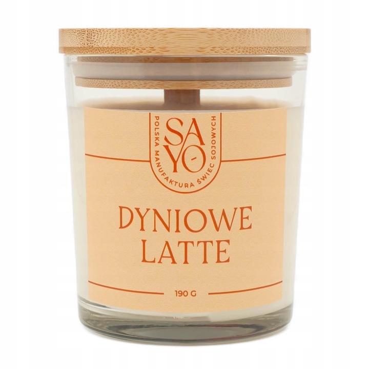 DYNIOWE LATTE PUMPKIN SPICE ŚWIECA SOJOWA DYNIA ŚWIECZKA ZAPACHOWA