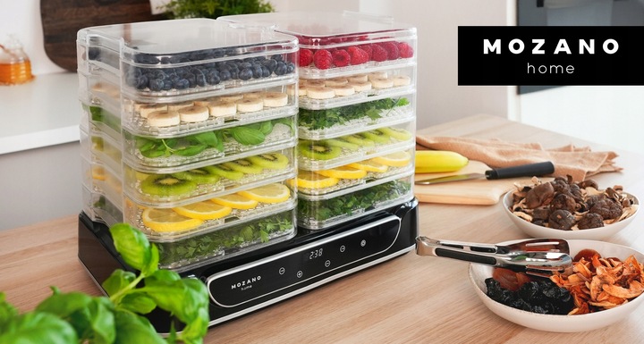 DUŻA SUSZARKA DO GRZYBÓW OWOCÓW WARZYW ZIÓŁ 6 SIT MOCNA 550W ZESTAW